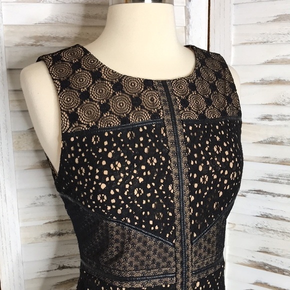 HEARTLOOM l Anthropologie Black Lace Topography Cocktail Dress Size Smal… - Picture 5 of 13